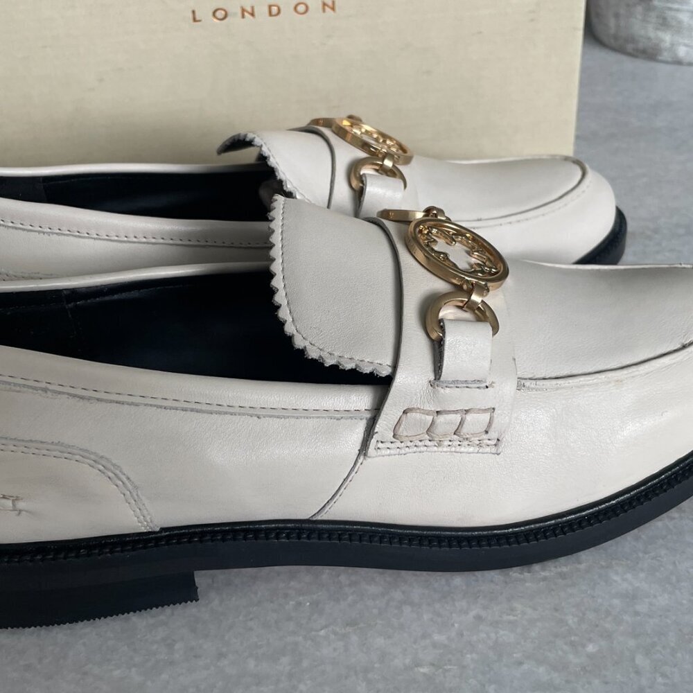 TED BAKER WOMEN'S DRAYANU MAGNOLIA ACCENT LOAFERS IN ECRU, SZ 40 - Picture 8 of 12